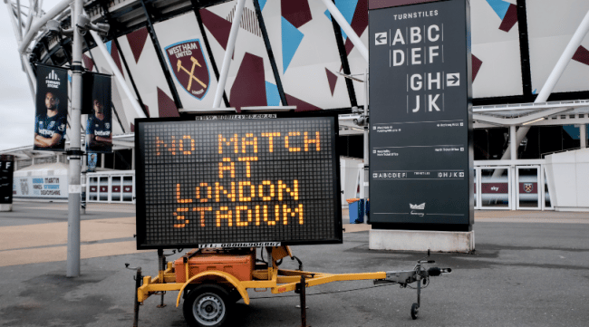 You are currently viewing West Ham announce player wage deferrals, cuts during shutdown