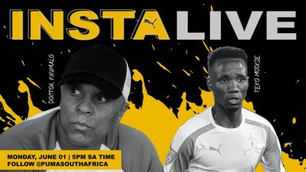 Join Football legends Teko Modise, Doc 