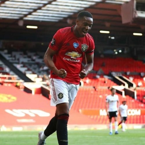 Martial treble fires Man United past Sheffield United