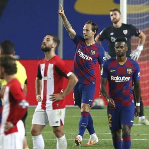 Rakitic fires Barcelona back above Real Madrid