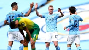 Read more about the article Man City thrash Norwich on final day