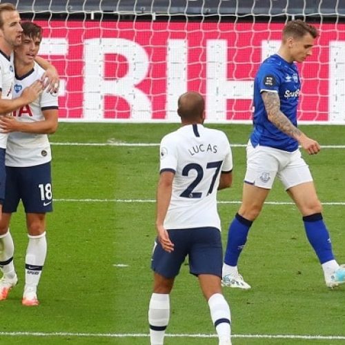 Keane own goal hands Spurs victory over Everton