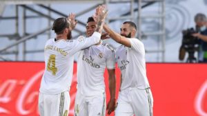 Read more about the article Benzema double secures 34th LaLiga title for Real