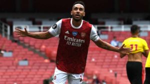 Read more about the article Aubameyang strikes twice as Hornets go down