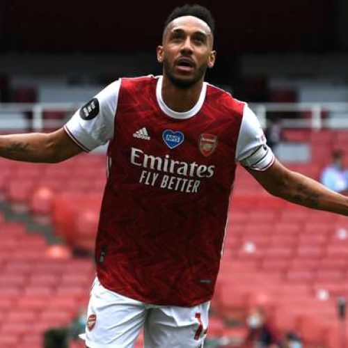 Aubameyang strikes twice as Hornets go down