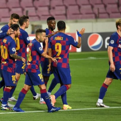 Messi shines as Barcelona set up Bayern clash