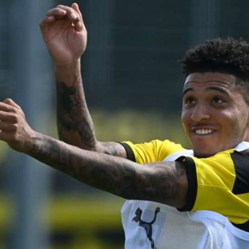 Sancho insists he’s happy at Dortmund as Man United interest continues