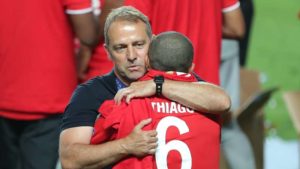 Read more about the article ‘He told me that he would stay’ – Flick jokes about Thiago’s future amid Liverpool links