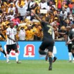 Lebogang Manyama of Kaizer Chiefs celebrates goal during the Absa Premiership 2019/20 match between Orlando Pirates and Kaizer Chiefs