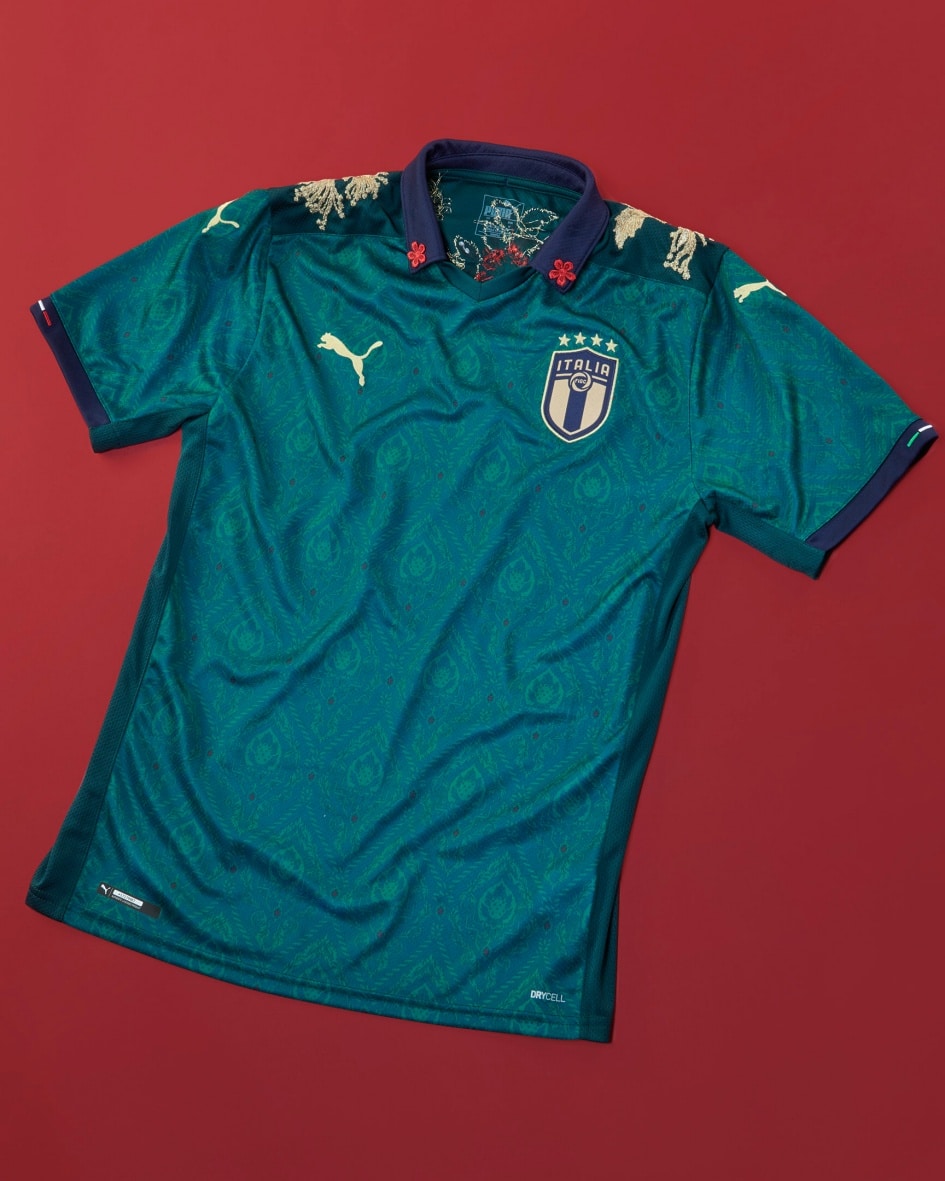 puma italy jersey green