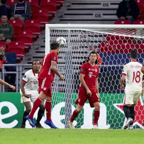 Bayern edge Sevilla after extra-time to lift Uefa Super Cup