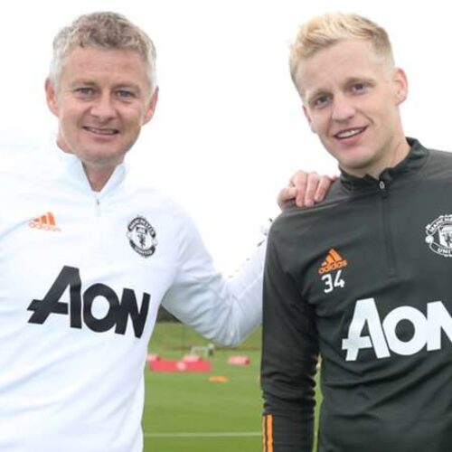 ‘Van de Beek headbutted my centre back!’ – Solskjaer on brave new signing