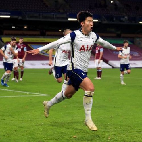 Son, Kane combine again as Tottenham battle past Burnley