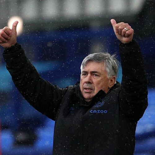 Ancelotti hails Everton players after winning monthly Premier League award