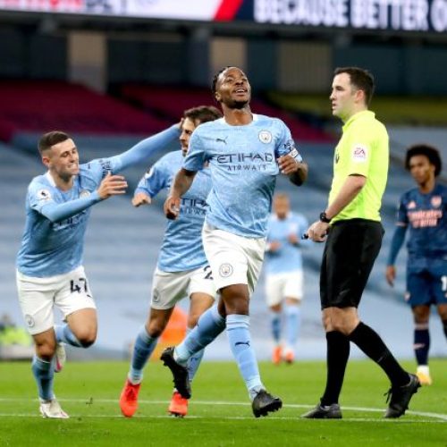 Sterling strike earns Manchester City narrow victory over Arsenal