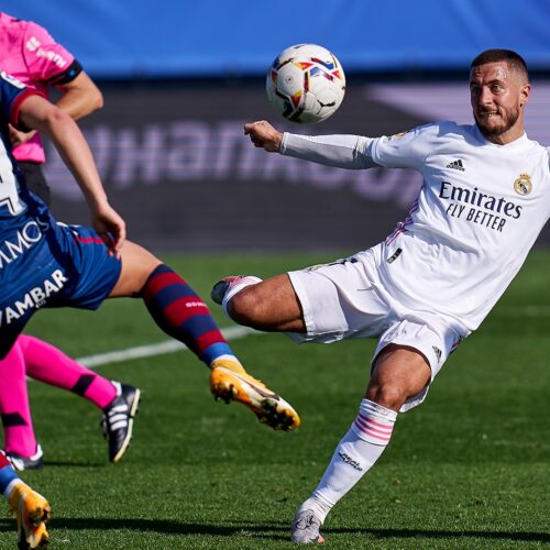 Hazard ends goal drought as Real thrash Huesca