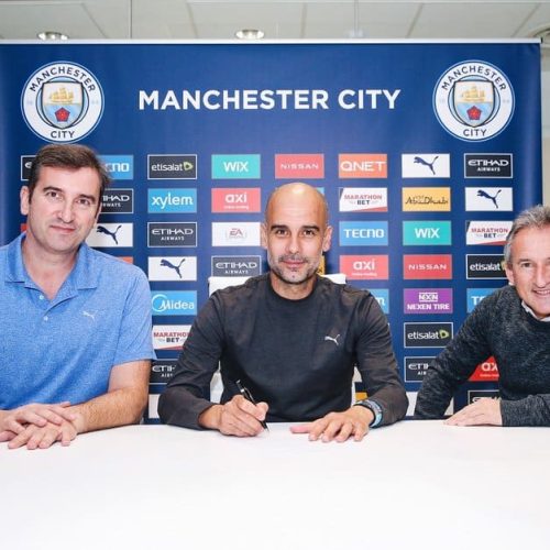 Pep Guardiola signs new two-year contract with Manchester City