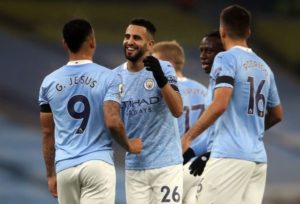 Read more about the article Mahrez hits hat-trick as Manchester City hammer Burnley again