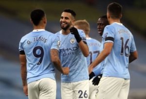 Read more about the article Mahrez hits hat-trick as Manchester City hammer Burnley again