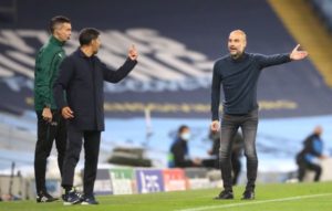 Read more about the article Guardiola hits back at criticism of his behaviour from Conceicao