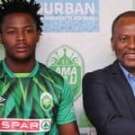 Phakamani Mahlambi with Sandile Zungu, President of AmaZulu