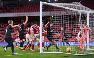 Read more about the article Aubameyang scores own goal as 10-man Arsenal lose to Burnley