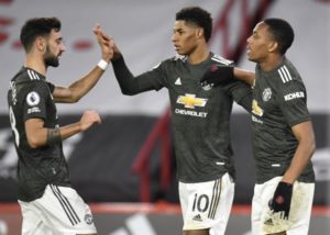 Read more about the article Rashford hits brace as Manchester United continue perfect away record