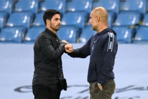 Read more about the article Guardiola backs Arsenal boss Mikel Arteta to come good