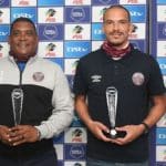 Brandon Truter coach of Swallows FC and Ruzaigh Gamildien