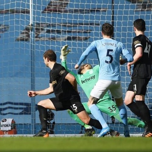 Man City edge West Ham to keep impressive winning run going