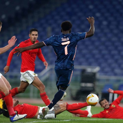 Highlights: Saka grabs Arsenal away goal in UEL last-32 tie