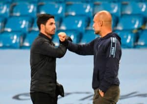 Read more about the article Watch: Pep, Arteta react after Man City edge Arsenal
