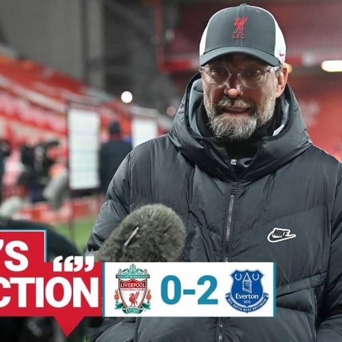 Watch: Klopp’s reaction to Everton defeat