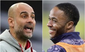 Read more about the article Guardiola rubbishes rumours of Raheem Sterling row