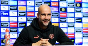Read more about the article Guardiola unsure if wrapping up Premier League early would aid quadruple bid