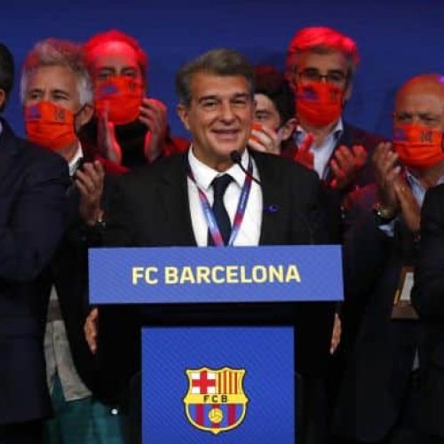 Laporta to serve second term as Barcelona president after election win