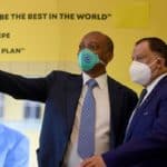 Dr Patrice Motsepe and SAFA President Dr Danny Jordaan