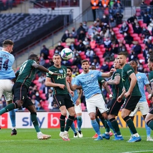 Late Laporte goal hands Man City victory over Spurs in Carabao Cup final