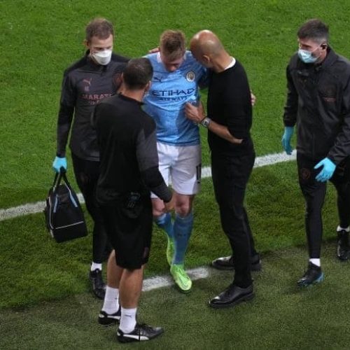 De Bruyne leaves hospital with fractured nose and eye socket