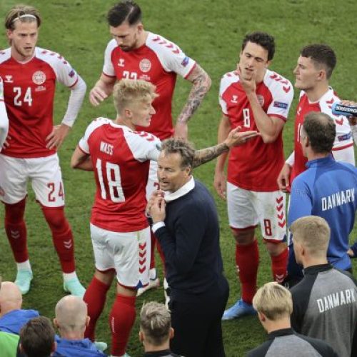 Tearful Hjulmand hails Denmark unity after Christian Eriksen collapse