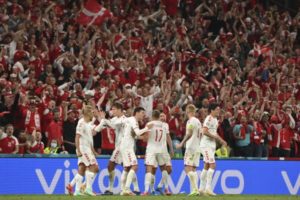 Read more about the article Denmark book last-16 meeting with Wales after beating Russia in Copenhagen