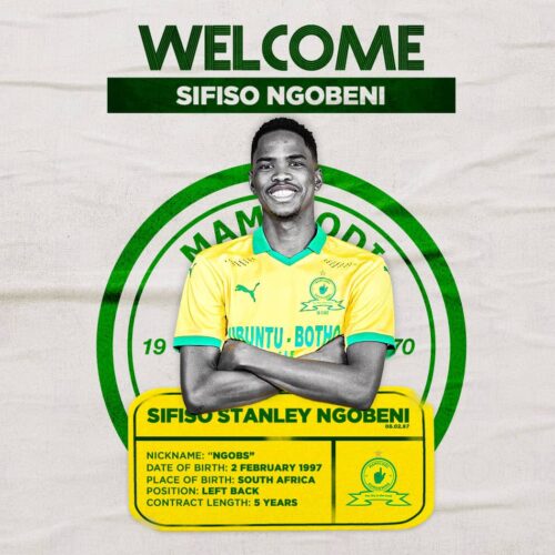Mamelodi Sundowns sign Sifiso Ngobeni from Bloemfontein Celtic