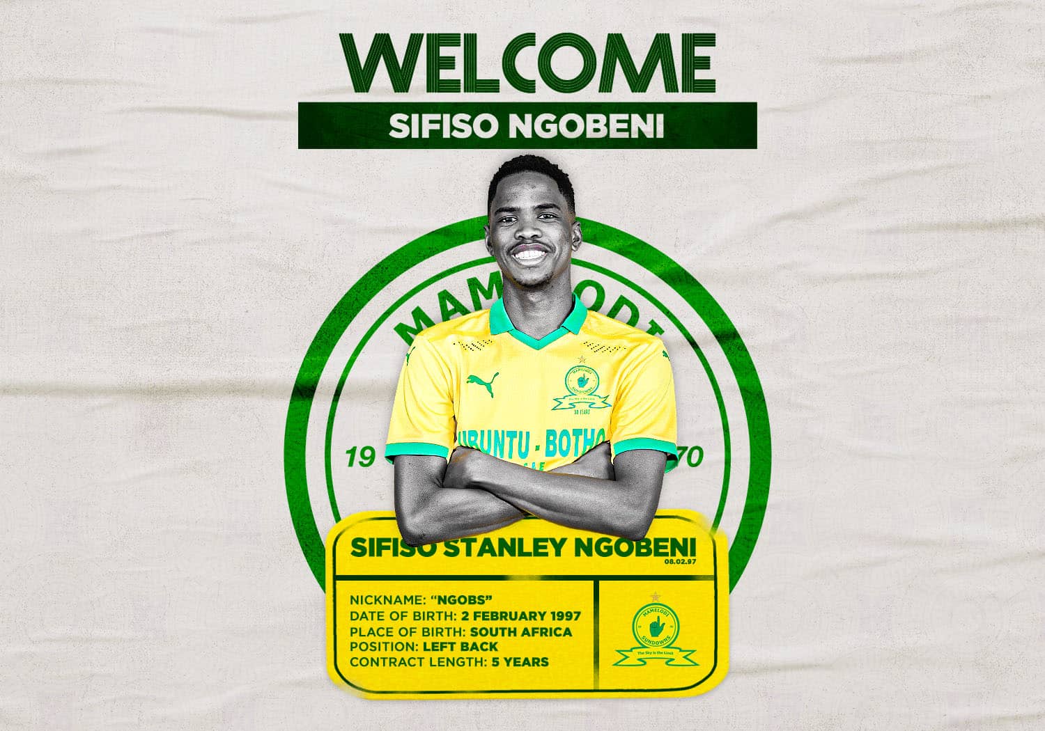 You are currently viewing Mamelodi Sundowns sign Sifiso Ngobeni from Bloemfontein Celtic