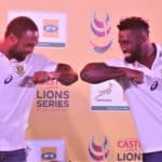 Lukhanyo Am and Siya Kolisi of South Africa during the Sprinboks Annoucement at Harley Studios, Johannesburg, on 02 May 2021 ©Samuel Shivambu/BackpagePix