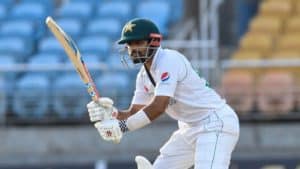 Read more about the article Gutsy Babar keeps Pakistan hopes alive in first Test