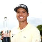 PRAGUE, CZECH REPUBLIC - AUGUST 22: Johannes Veerman of United States poses with the trophy after winning the D+D Real Czech Masters during Day Four of The D+D Real Czech Masters at Albatross Golf Resort on August 22, 2021 in Prague, Czech Republic. (Photo by Oisin Keniry/Getty Images)