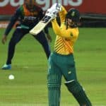 Quinton de Kock of South Africa plays a shot during the 2nd T20 International between Sri Lanka and South Africa held at R.Pramadasa International Cricket Stadium in Colombo, Sri Lanka on 12th September, 2021. ©Pradeep Dambarage/BackpagePix