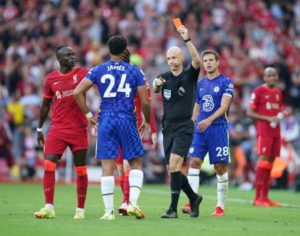 Read more about the article Chelsea fined after player reaction to Reece James red at Liverpool