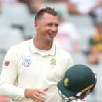 CAPE TOWN, SOUTH AFRICA - JANUARY 05: Dale Steyn of South Africa reacts after being hit on the helmet during day 3 of the 2nd Castle Lager Test match between South Africa and Pakistan at PPC Newlands on January 05, 2019 in Cape Town, South Africa. (Photo by Shaun Roy/Gallo Images/Getty Images)