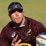 CAPE TOWN, SOUTH AFRICA - AUGUST 02: Duane Vermeulen catches the ball during the South Africa Springbok training session held on August 02, 2021 in Cape Town, South Africa. (Photo by David Rogers/Getty Images)